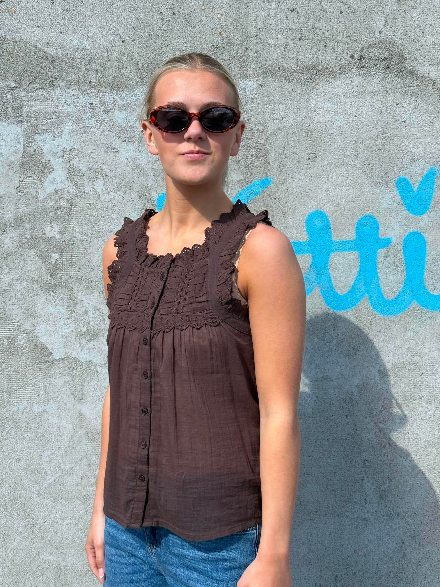 NMSALMA Top - Chocolate Brown